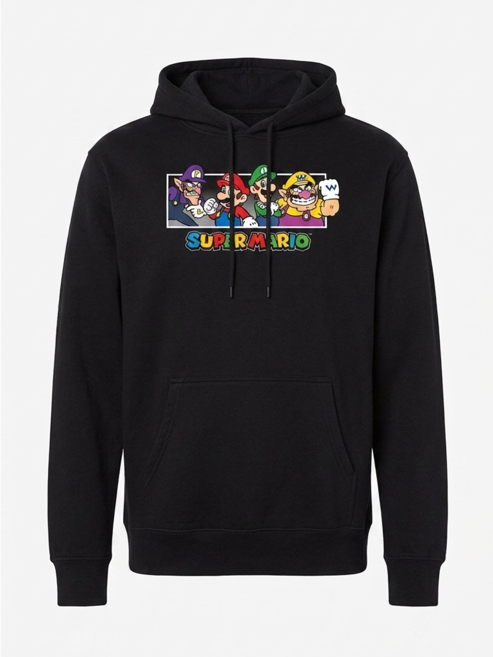 Black Super Mario Graphic Hoodie - Men's Sweatshirt